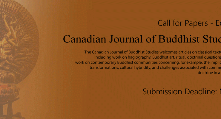 Canadian Journal of Buddhist Studies CFP 2017